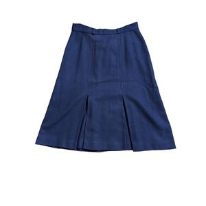 Vintage 1960s Bobbie Brooks Navy Wool Skirt Size 13/14